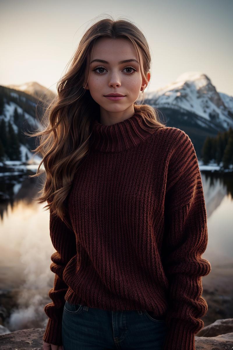 00007-photo of beautiful (EP4nn4Cr4ml1ng_0.99), a woman with perfect hair, hair upsweep updo, wearing (coral Chunky Knit Sweater _1.1).png